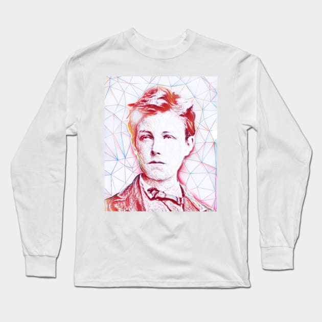 Arthur Rimbaud Portrait | Arthur Rimbaud Artwork | Line Art Long Sleeve T-Shirt by JustLit